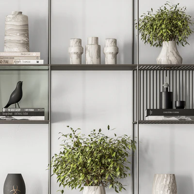 Metal Shelves Decorative with plant - Rack Set 10 — Вид 3