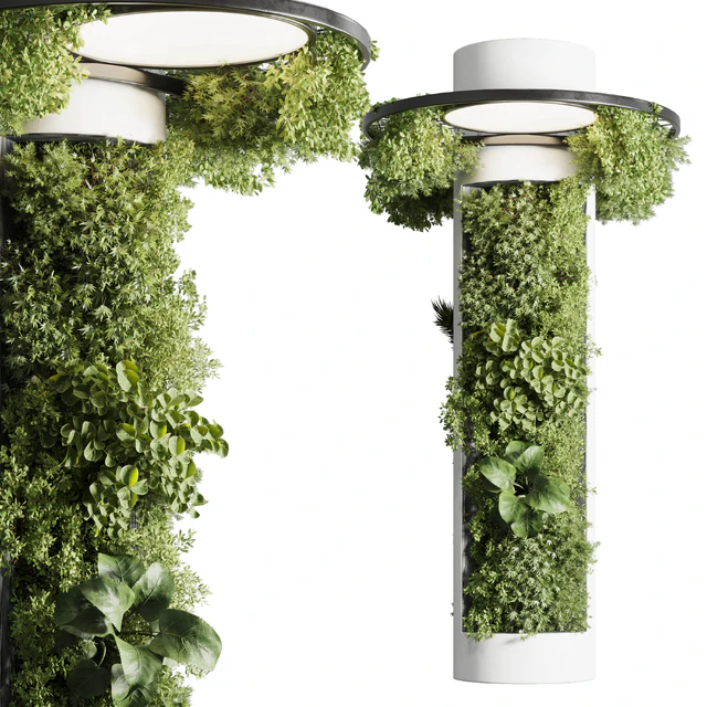 Column plant - pillar plant with ceiling light 06 — Descargar