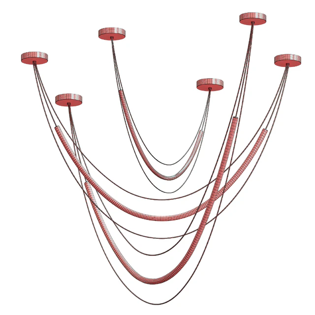 Geometric LED Line Chandelier 2 — Descargar