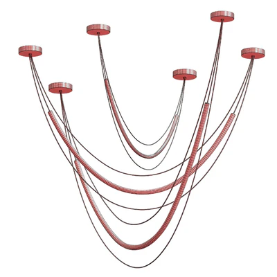 Geometric LED Line Chandelier 2 — Ver 2