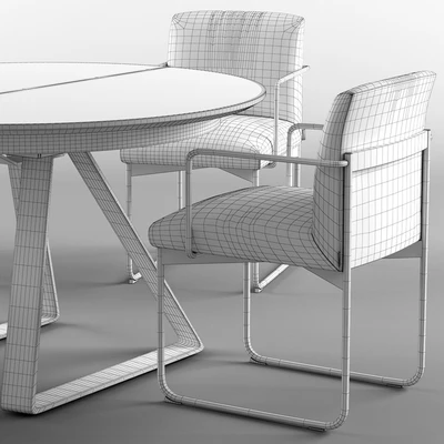 Atlante table and Gala chair - Calligaris — Ver 3