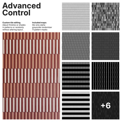 Kit Kat Mosaic Tiles 5/8x6" Vertical Offset — View 2