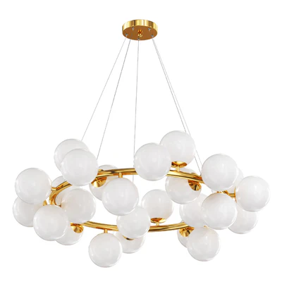 Opal Glass Ball Chandelier Lamp — Вид 1
