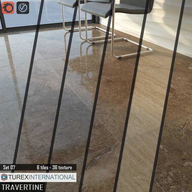 TUREX INTERNATIONAL Travertine Tiles Set 07 — Descargar