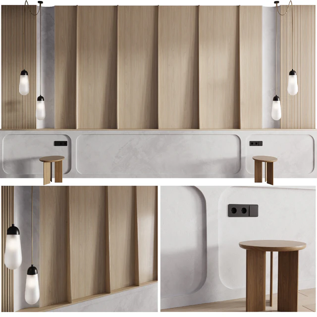Wall composition Bedroom Headboard 002 — Descargar