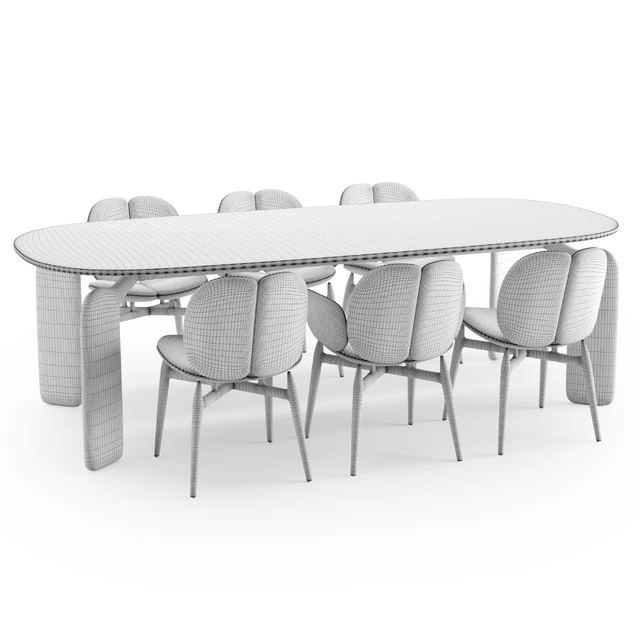 Roche Bobois - PULP table chairs wooden — Скачать