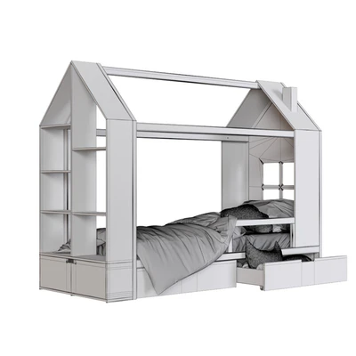 Mi-Mi crib with a rack from mimirooms.ru — Ver 2