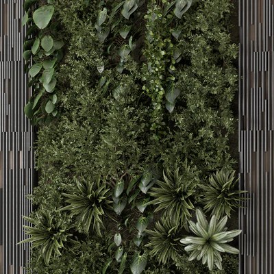 Indoor Wall  Vertical Garden in Wooden Base - Set 1395 — Вид 2