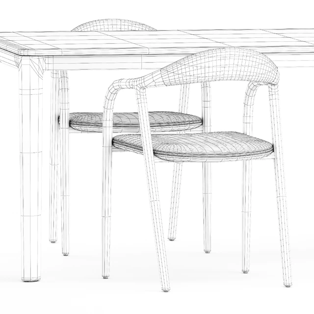 Neva chairs and Neva table by Artisan — Скачать