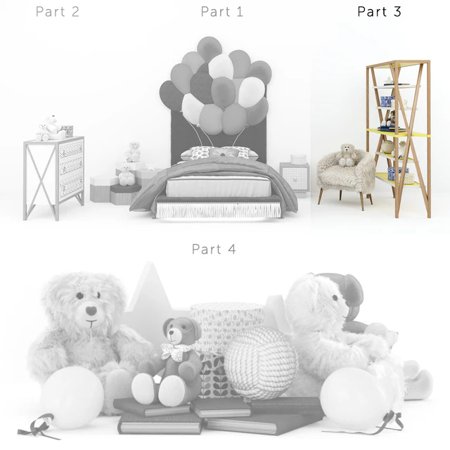 Children furniture nicola bacci tiramisu part3 — Скачать