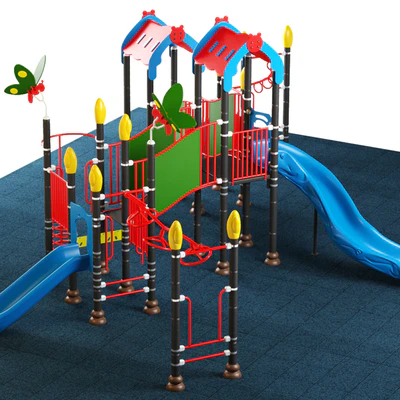 Kids playground equipment with slide climbing 08 — Ver 3
