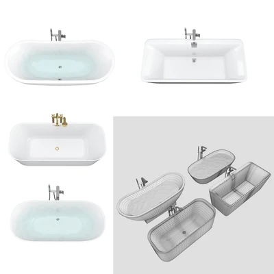 Villeroy & Boch set 57 freestanding bathtub set (Finion, Theano, Squaro Edge 12, My Nature) — Ver 2
