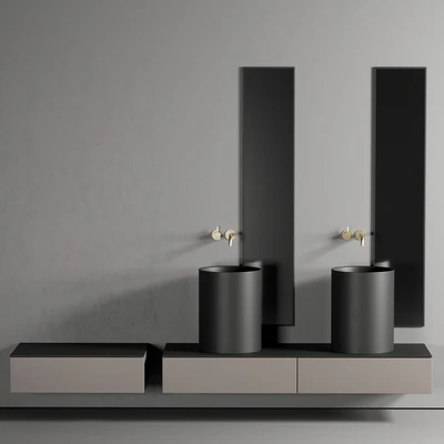 GALASSIA Core Countertop Ceramic Washbasin Set 1 — Ver 1