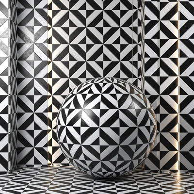 (4k)(6color)Ceramic tile set 04 — Вид 3
