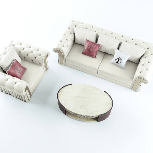 Диван, кресло, журнальный столик Turri Couture — Скачать