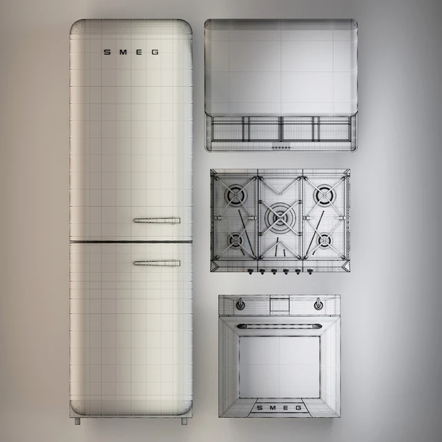 Kitchen Appliances Smeg Retro — Скачать