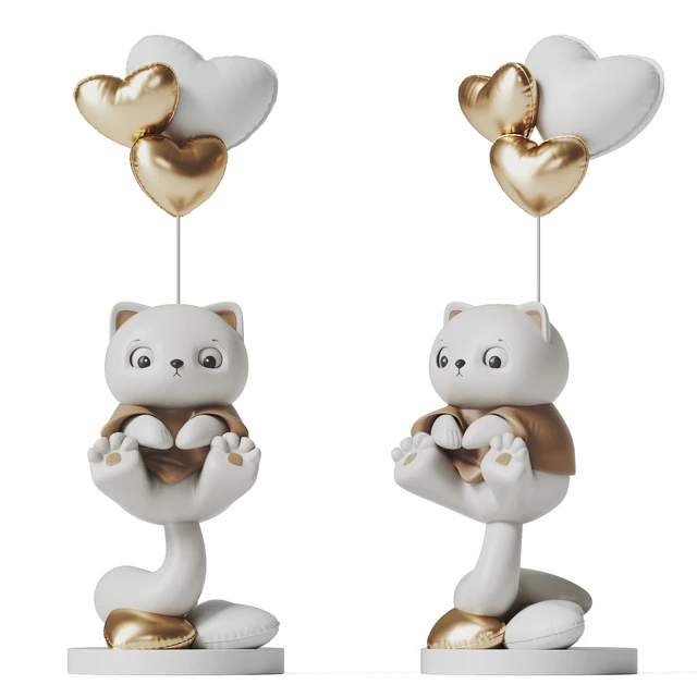 Cat and Balloons — Скачать