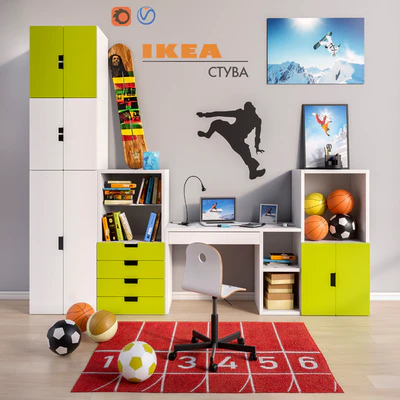 Модульная мебель и аксессуары для детской комнаты IKEA set 2 — Вид 1