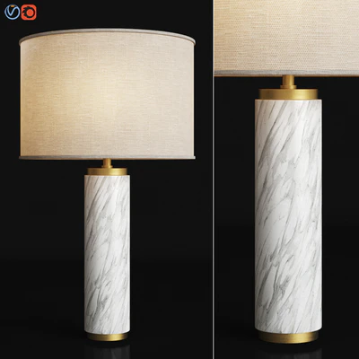 Cylindrical Column Marble Table Lamp — Вид 1
