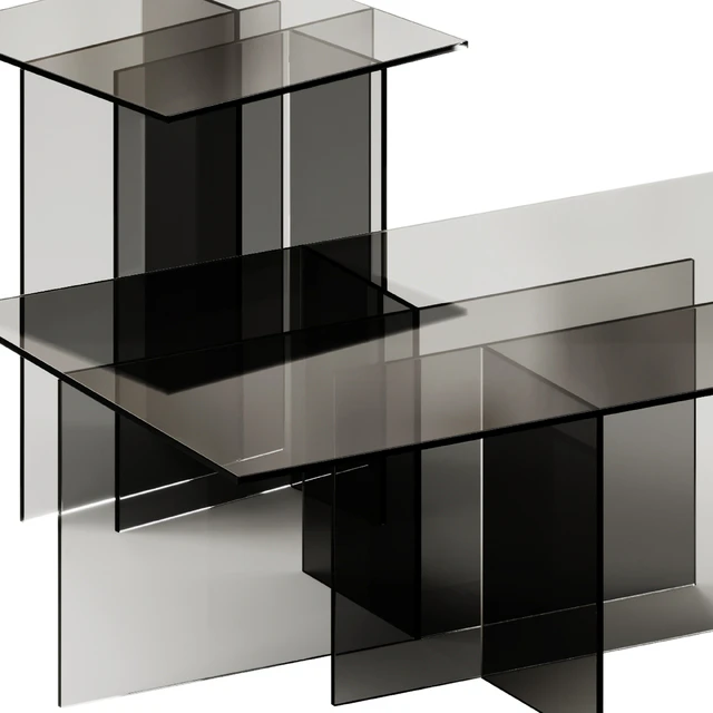 Westwing Collection Anouk Glass Side and Coffee Table — Скачать