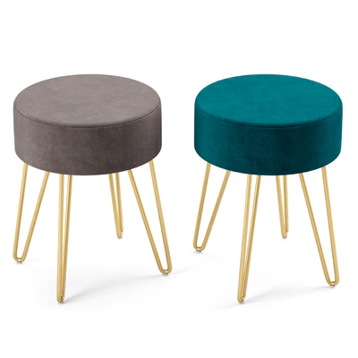 Duhome Modern Velvet Upholstered Ottoman — Вид 2