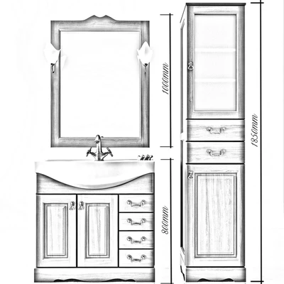 Set of bathroom furniture — Ver 2