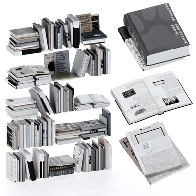 Gray and white books set vol4 — Ver 1