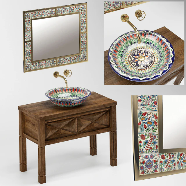 Wooden washbasin cabinet — Descargar