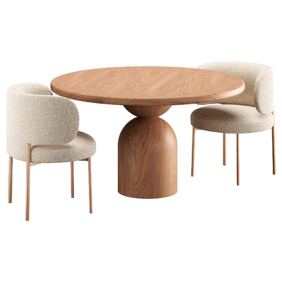 BELL TABLE and AKIKO CHAIR — Ver 3