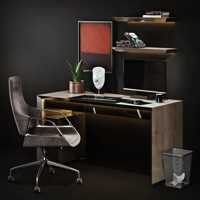 Workplace with Graph Chair — Ver 1
