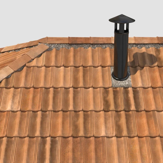 French tile roof — Скачать