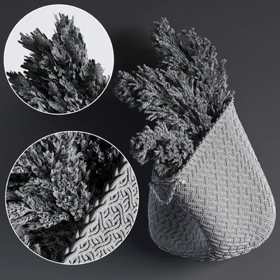 Pampas flower in hand basket — Вид 2