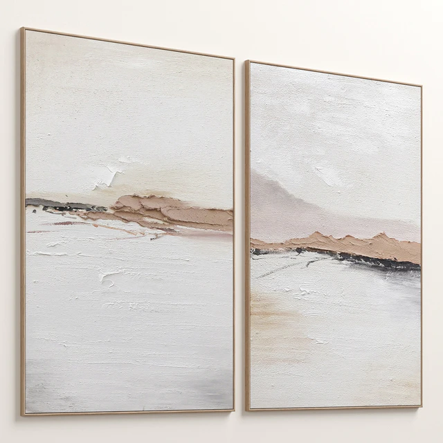 Textural Abstract Neutral Landscape Wall Art C-841 — Descargar