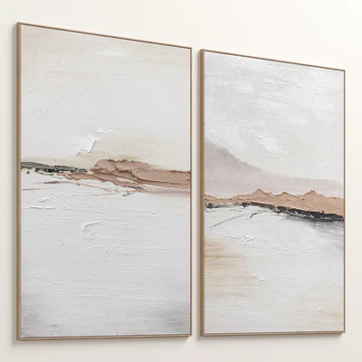 Textural Abstract Neutral Landscape Wall Art C-841 — Ver 2