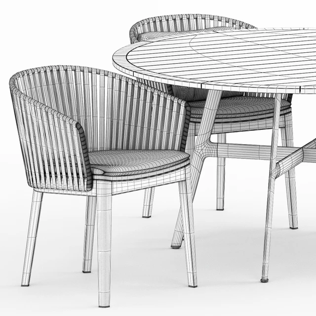 MOOD Chair Tribu and Seax dining table by Dedon — Скачать