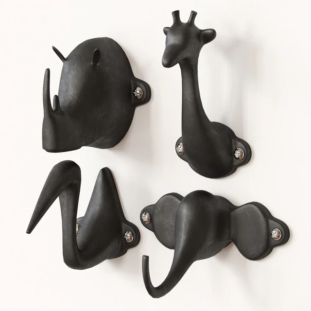 Hooks-safari / elephant, giraffe, rhino, heron — Descargar