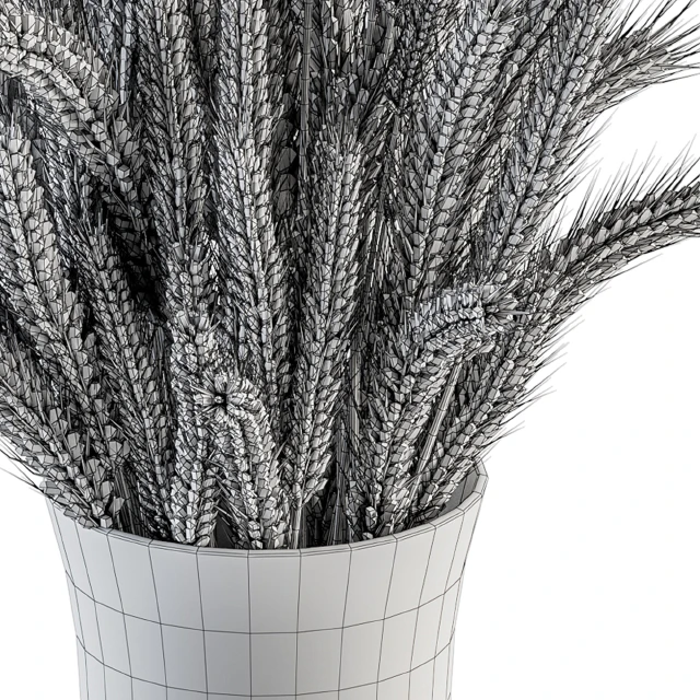 White Decorative Set with Wheat - Set 75 — Скачать