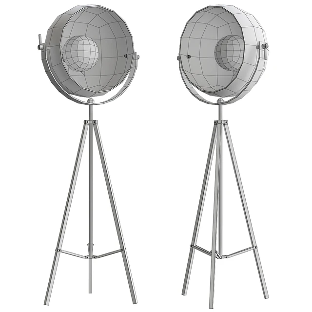 Backstage Matte Black & Polished Nickel Floor Lamp by ELK Home — Descargar