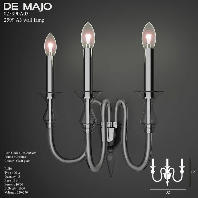 De majo2599A3 wall lamp — Скачать