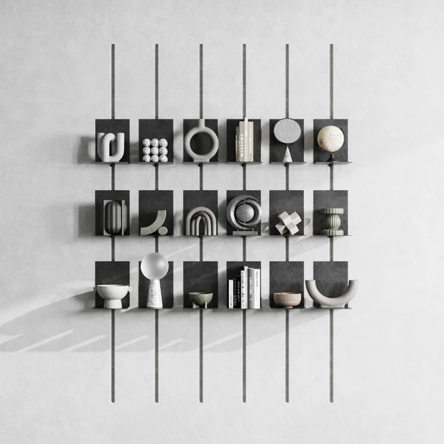 Metal Shelves Decorative With Book - metal Rack — Скачать
