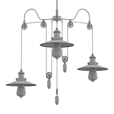 Black 3 Heads Pendant Light — Ver 2