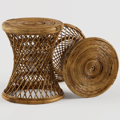 Calero Rattan Round Stool TAN — Вид 1
