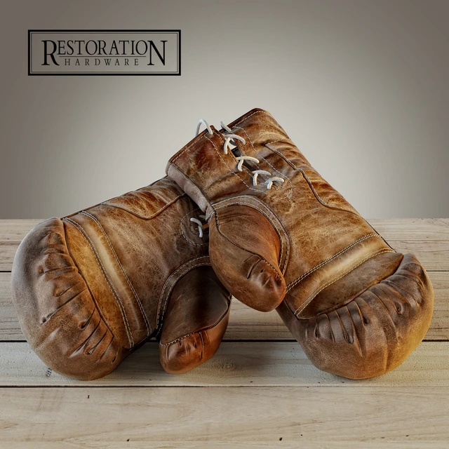 Restoration Hardware, Vintage Leather Boxing Gloves — Скачать