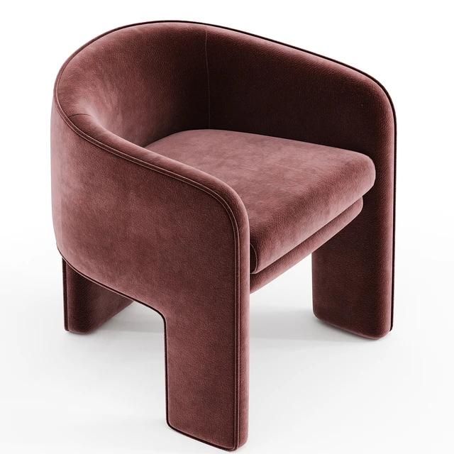 Milo Baughman Armchair velvet — Descargar