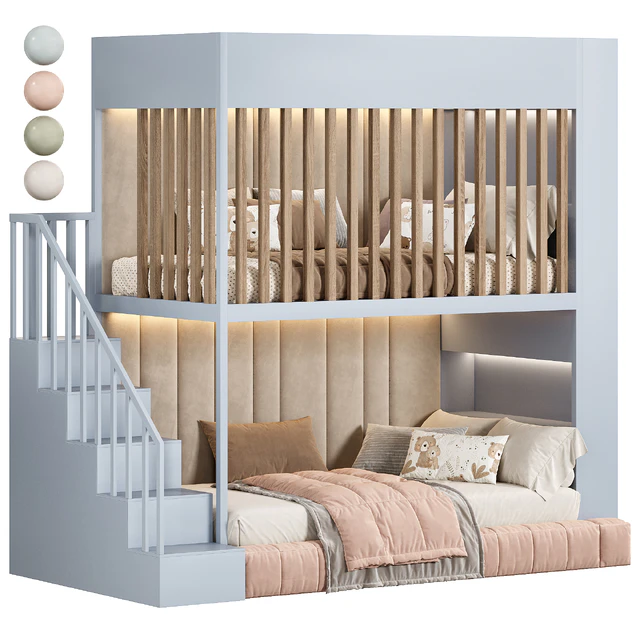 Designer two-level bed Kids room — Descargar