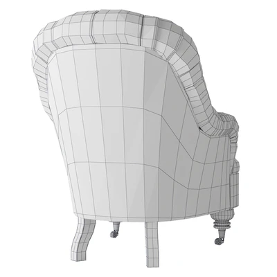 Classic Quilted Armchair on wheels — Вид 2