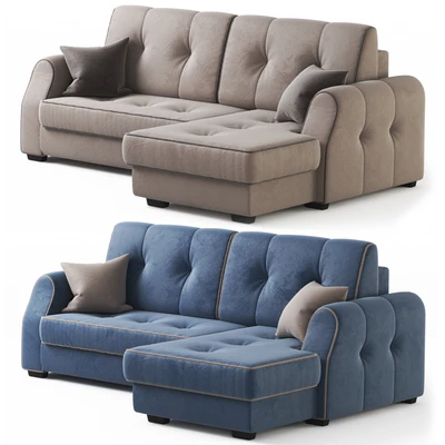 Corner sofa bed Oscar from Hoff. Beige and blue upholstery options. — Ver 2