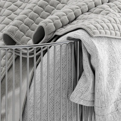 Westelm Metal basket with blanket — Ver 2