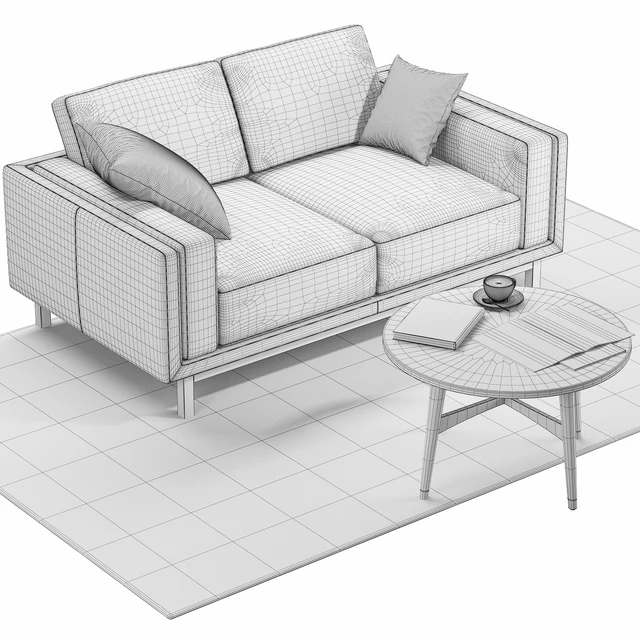 Диван West Elm Dekalb Leather Loveseat Стол Reeve mid-century coffee table — Скачать