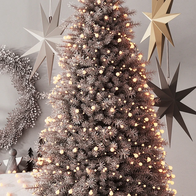 240 happy new year 04 christmas tree mono 01 light CORONA — Скачать